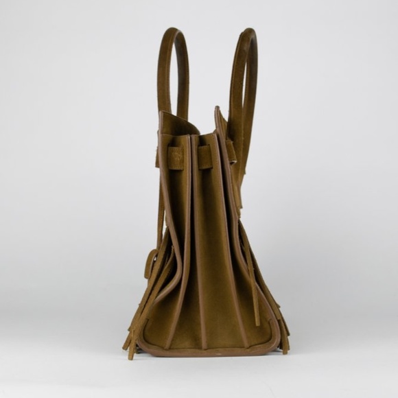 !!SOLD!! Saint Laurent Small Suede Fringe Sac de Jour - Picture 3 of 14